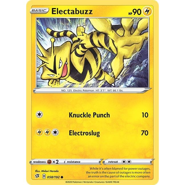Image for Electabuzz (058/192) (SWSH02) - Pokemon