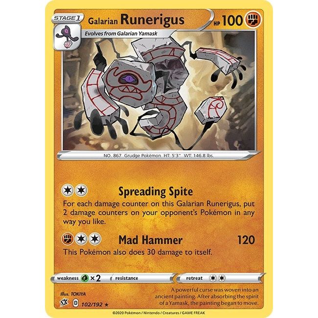 Image for Galarian Runerigus (102/192) (SWSH02) - Pokemon