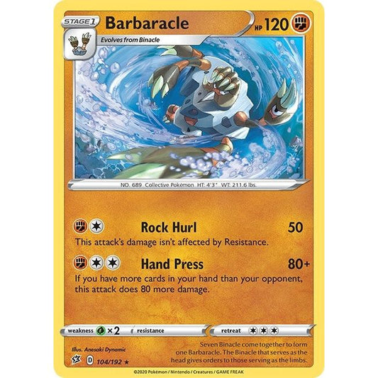 Image for Barbaracle (104/192) (SWSH02) - Pokemon