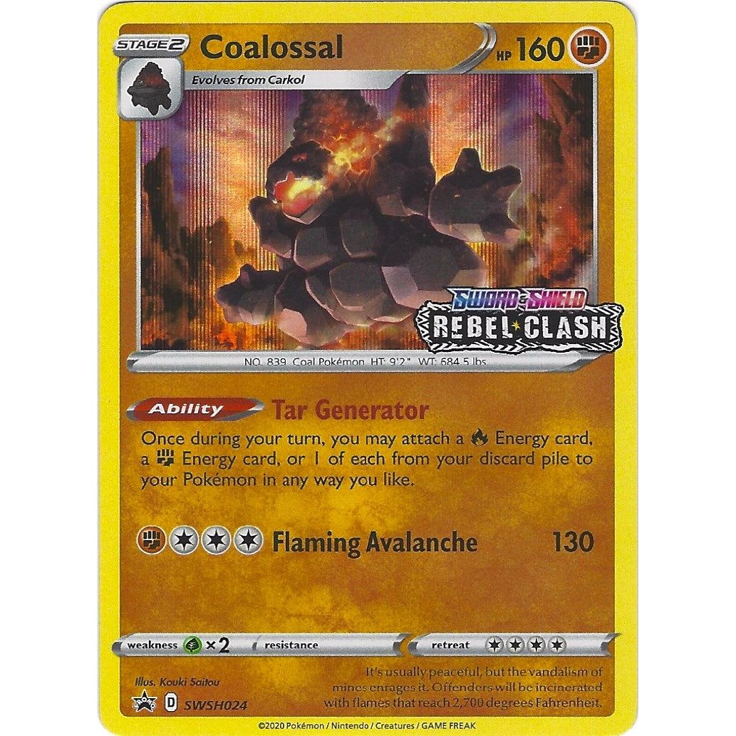 Image for Coalossal - SWSH024 (Prerelease) (SWSH024) (SWSD) - Pokemon