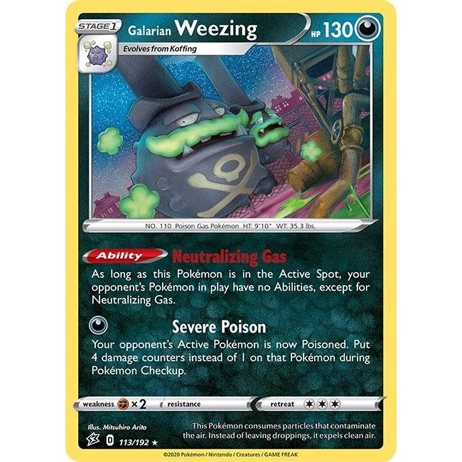 Image for Galarian Weezing (113/192) (SWSH02) - Pokemon