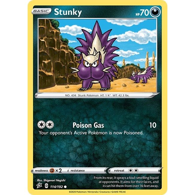 Image for Stunky (114/192) (SWSH02) - Pokemon