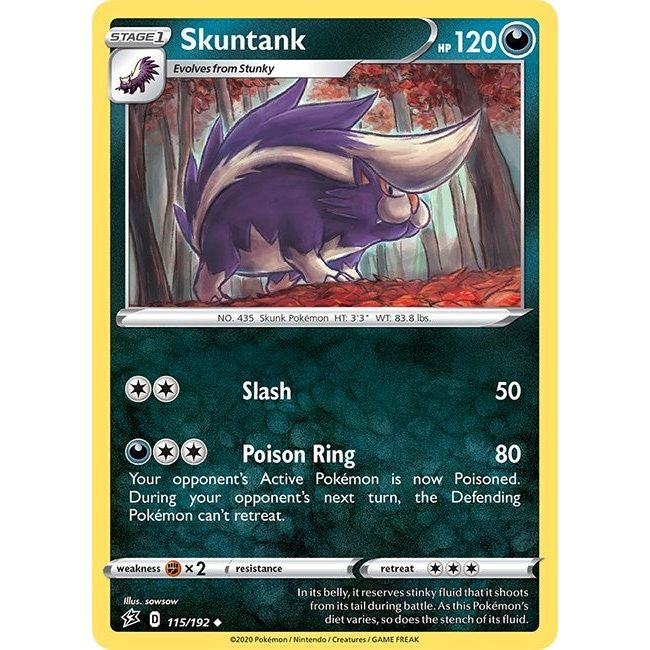 Image for Skuntank (115/192) (SWSH02) - Pokemon