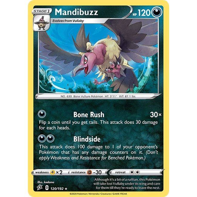Image for Mandibuzz (120/192) (SWSH02) - Pokemon