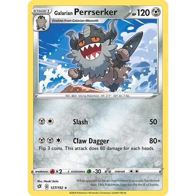 Image for Galarian Perrserker (127/192) (SWSH02) - Pokemon