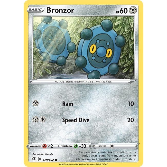Image for Bronzor (129/192) (SWSH02) - Pokemon