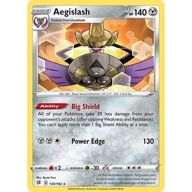 Image for Aegislash (135/192) (SWSH02) - Pokemon