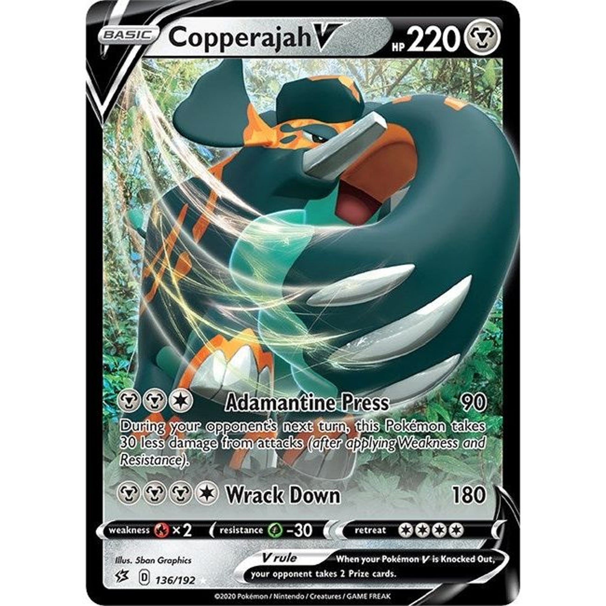 Image for Copperajah V (136/192) (SWSH02) - Pokemon
