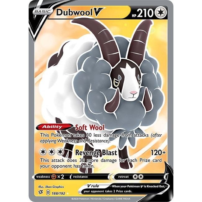 Image for Dubwool V (Full Art) (188/192) (SWSH02) - Pokemon