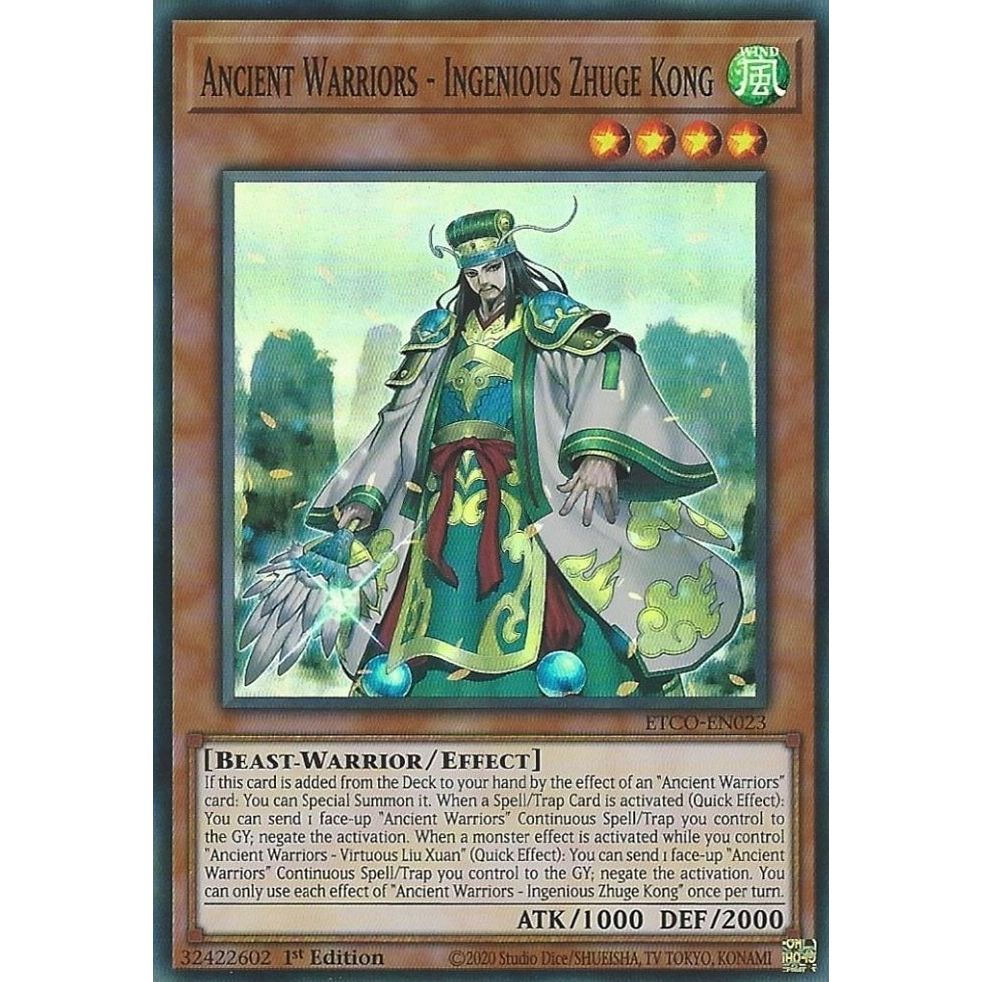 Image for Ancient Warriors - Ingenious Zhuge Kong (ETCO-EN023) (ETCO) - YuGiOh
