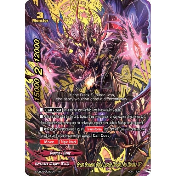 Image for Great Demonic Black Luster Dragon, Azi Dahaka "IF" (S-UB05/0002EN) (S-UB05) - Future Card BuddyFight