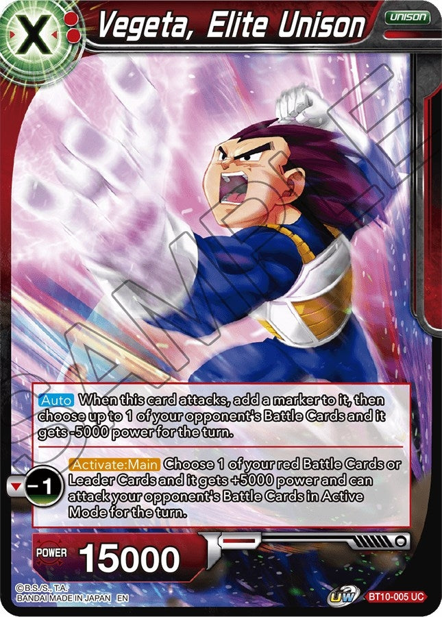 Image for Vegeta, Elite Unison (BT10-005) (DBS-B10) - Dragon Ball Super: Masters