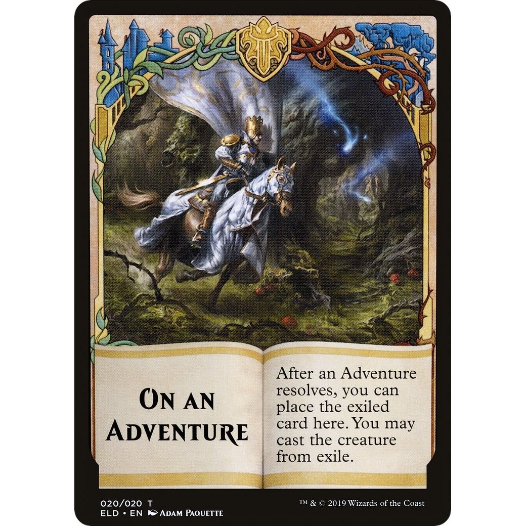 Image for Emblem - On An Adventure // Spirit Double-Sided Token (Challenger 2020) (20 // 1) (UMP) - Magic: The Gathering