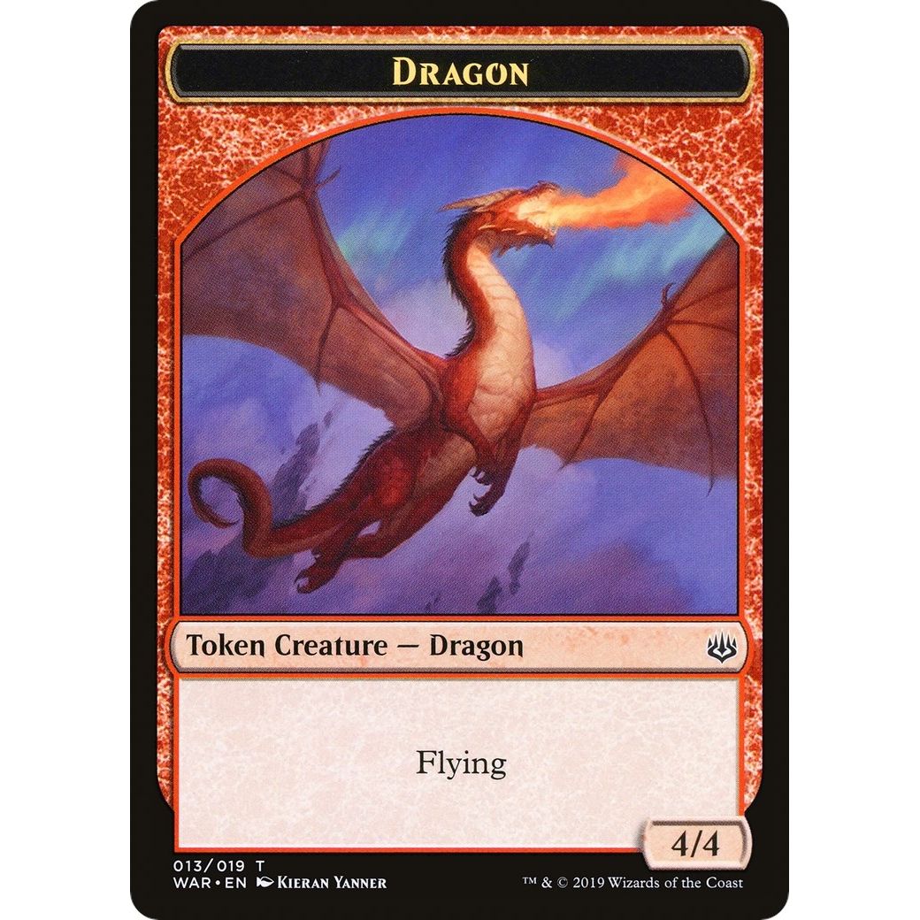 Image for Dragon // Spirit Double-Sided Token (Challenger 2020) (13 // 1) (UMP) - Magic: The Gathering