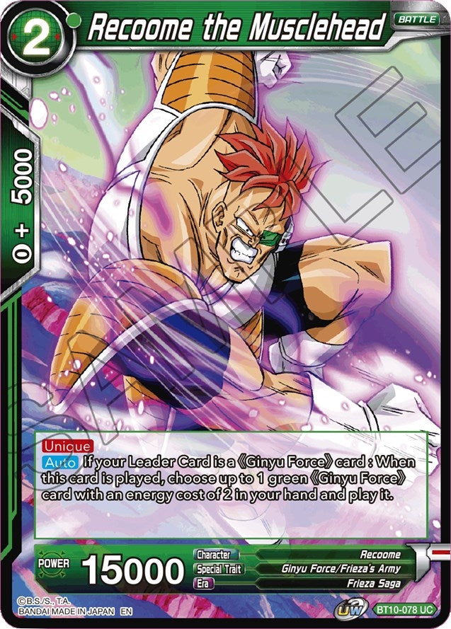 Image for Recoome the Musclehead (BT10-078) (DBS-B10) - Dragon Ball Super: Masters