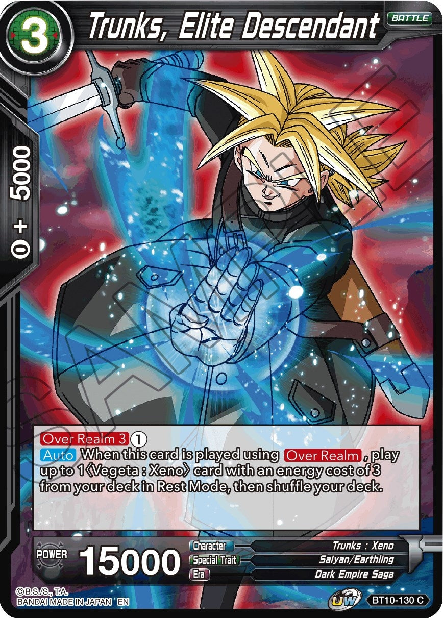 Image for Trunks, Elite Descendant (BT10-130) (DBS-B10) - Dragon Ball Super: Masters