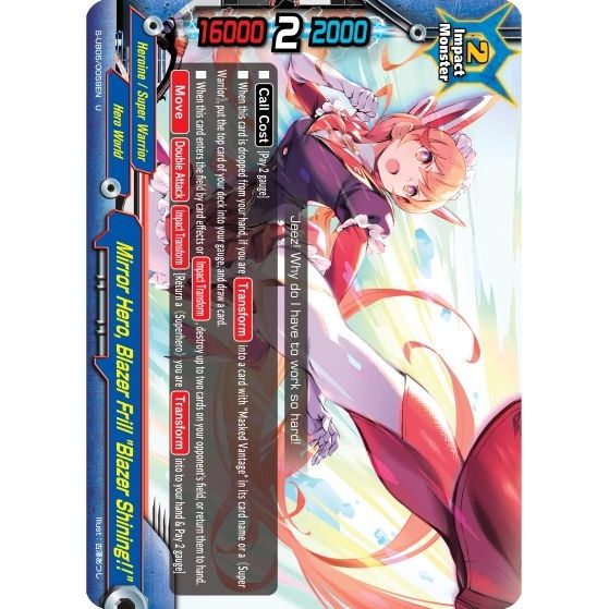 Image for Mirror Hero, Blazer Frill "Blazer Shining!!" (S-UB05/0059EN) (S-UB05) - Future Card BuddyFight