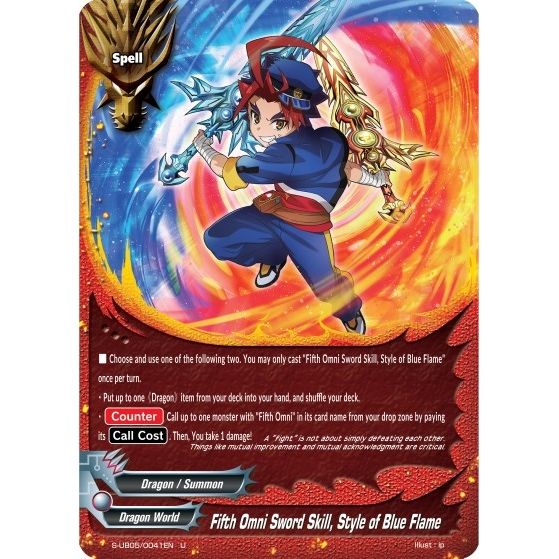 Image for Fifth Omni Sword Skill, Style of Blue Flame (S-UB05/0041EN) (S-UB05) - Future Card BuddyFight