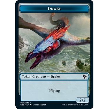 Image for Drake // Insect (018) Double-Sided Token (8 // 18) (C20) - Magic: The Gathering
