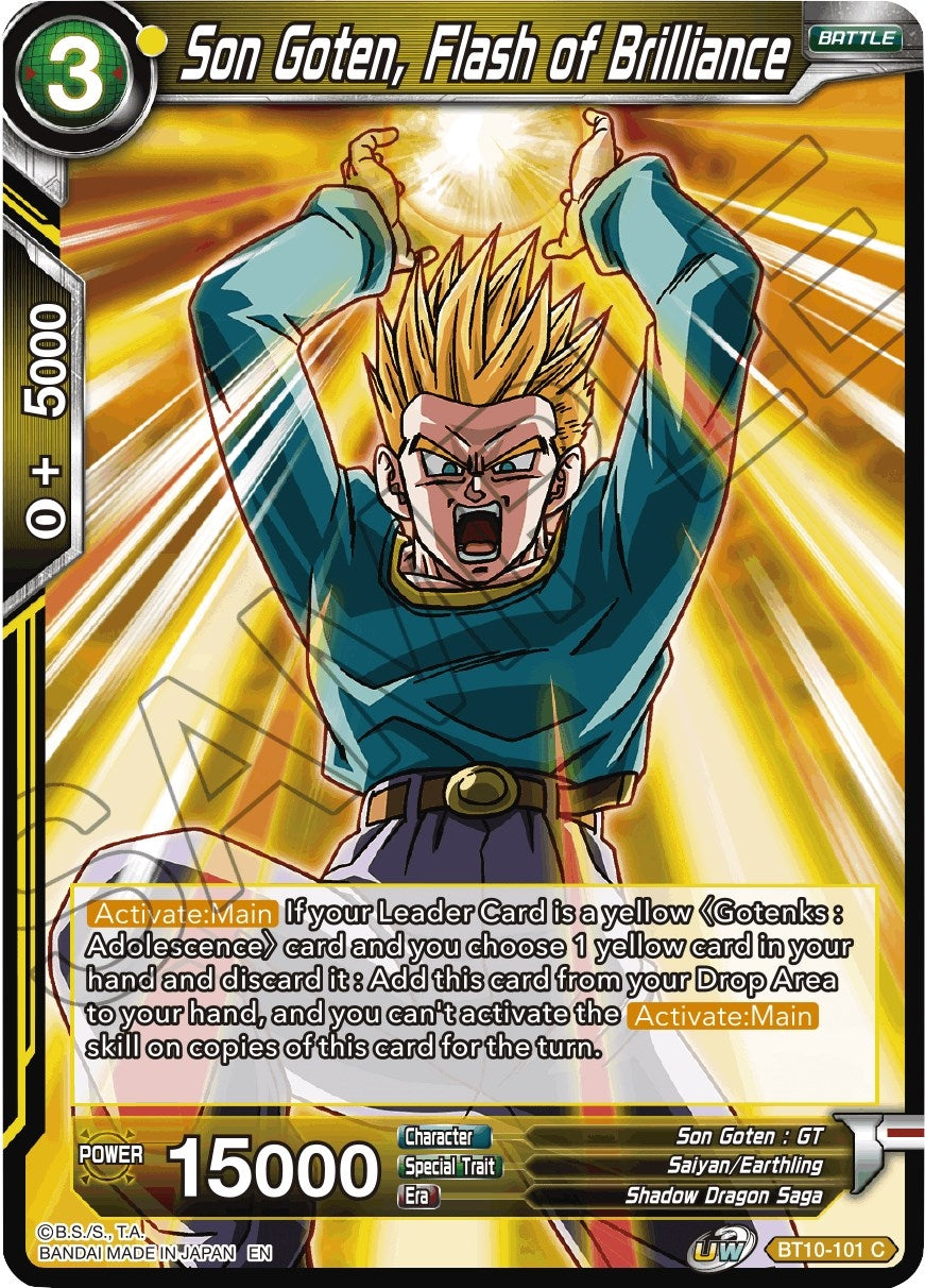 Image for Son Goten, Flash of Brilliance (BT10-101) (DBS-B10) - Dragon Ball Super: Masters