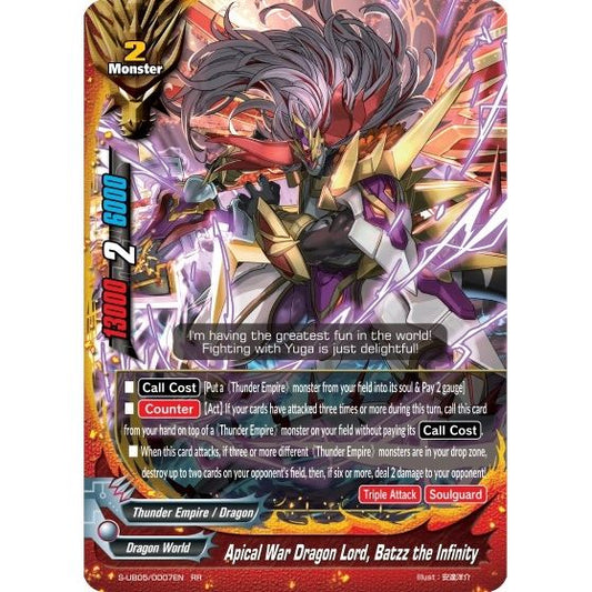 Image for Apical War Dragon Lord, Batzz the Infinity (S-UB05/0007EN) (S-UB05) - Future Card BuddyFight