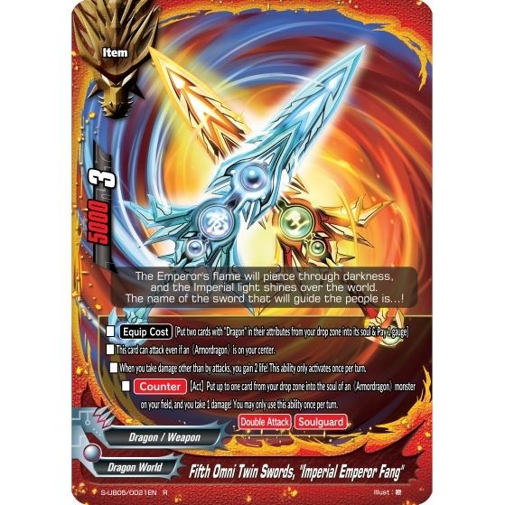 Image for Fifth Omni Twin Swords, "Imperial Emperor Fang" (S-UB05/0021EN) (S-UB05) - Future Card BuddyFight