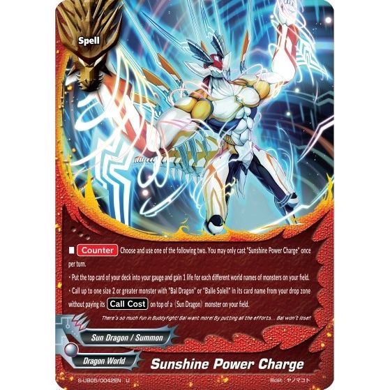 Image for Sunshine Power Charge (S-UB05/0042EN) (S-UB05) - Future Card BuddyFight