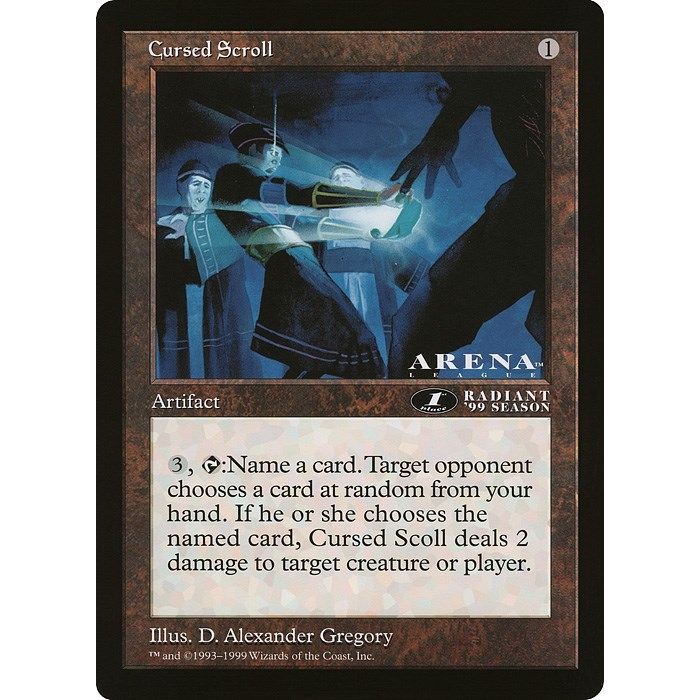 Image for Cursed Scroll (1st Place) (Arena League) (OVER) - Magic: The Gathering