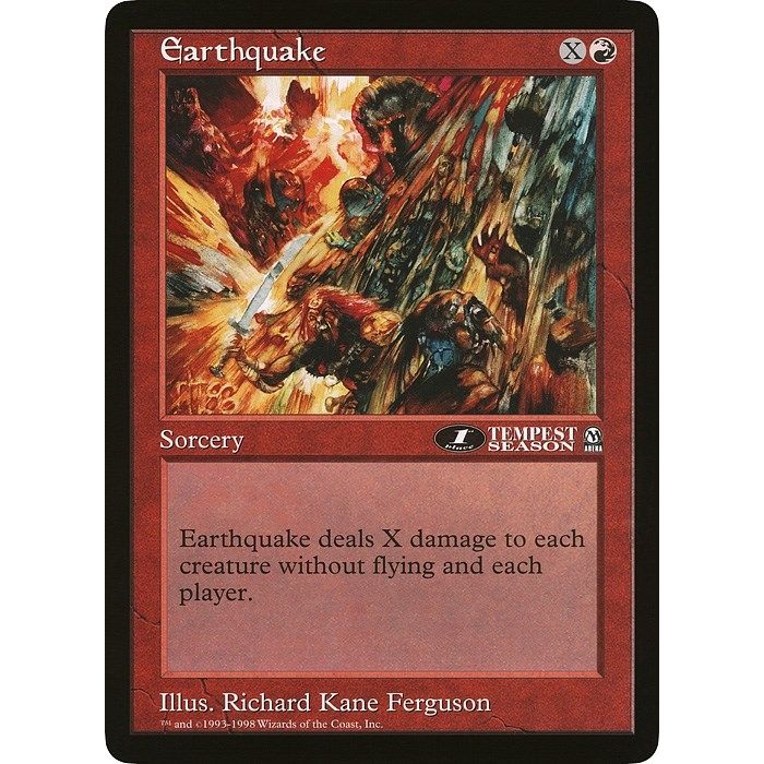 Image for Earthquake (1st Place) (Arena League) (OVER) - Magic: The Gathering