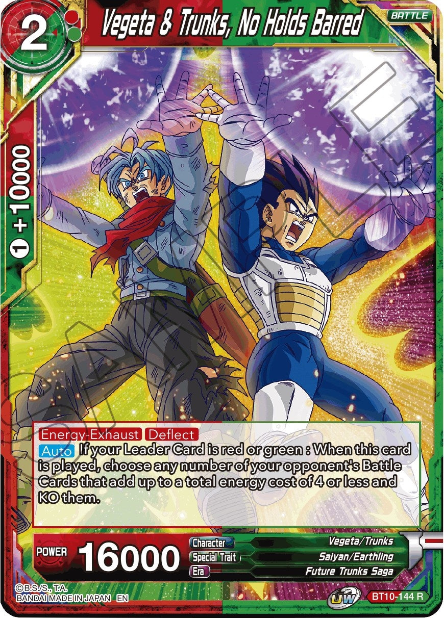 Image for Vegeta & Trunks, No Holds Barred (BT10-144) (DBS-B10) - Dragon Ball Super: Masters