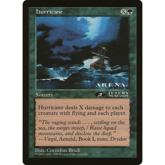 Image for Hurricane (2nd Place) (Arena League) (OVER) - Magic: The Gathering