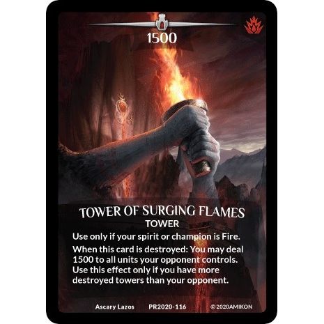 Image for Tower of Surging Flames (Full Art) (PR2020-116) (PR) - Argent Saga TCG