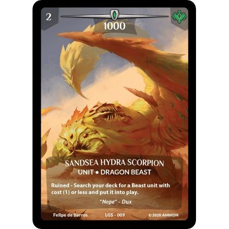 Image for Sandsea Hydra Scorpion (Full Art) (LGS-009) (PR) - Argent Saga TCG