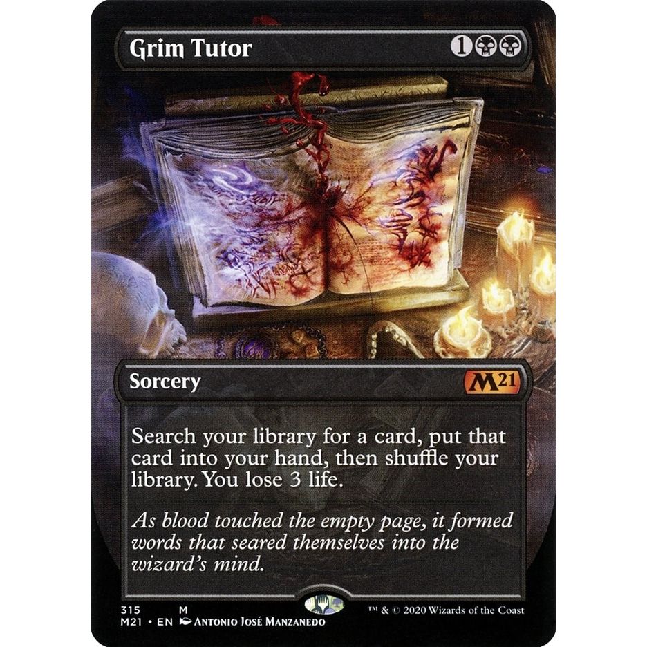 Image for Grim Tutor (Alternate Art) (315) (M21) - Magic: The Gathering