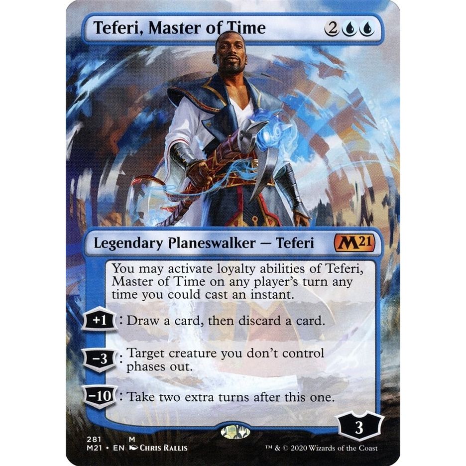 Image for Teferi, Master of Time (Borderless) (281) (M21) - Magic: The Gathering