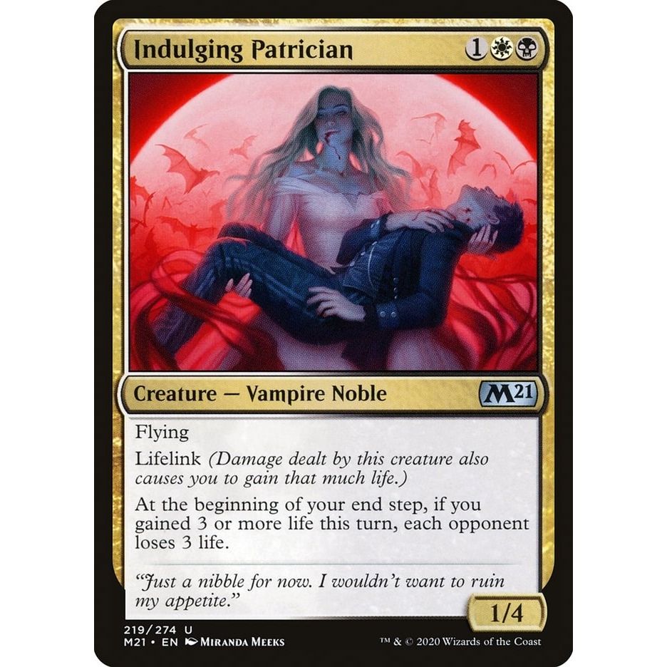Image for Indulging Patrician (219) (M21) - Magic: The Gathering
