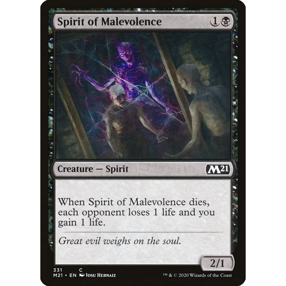 Image for Spirit of Malevolence (331) (M21) - Magic: The Gathering