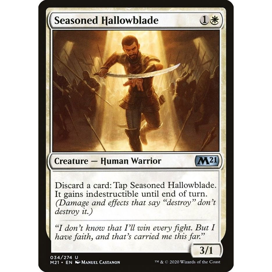 Image for Seasoned Hallowblade (34) (M21) - Magic: The Gathering