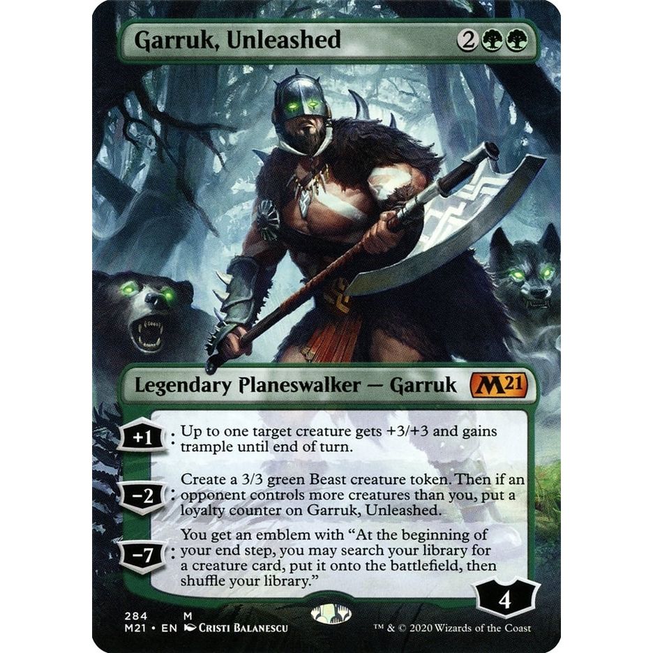Image for Garruk, Unleashed (Borderless) (284) (M21) - Magic: The Gathering