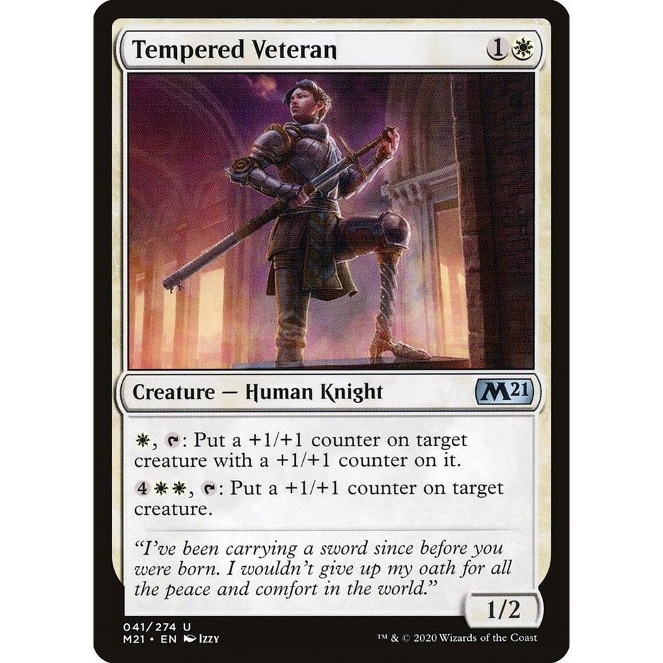 Image for Tempered Veteran (41) (M21) - Magic: The Gathering