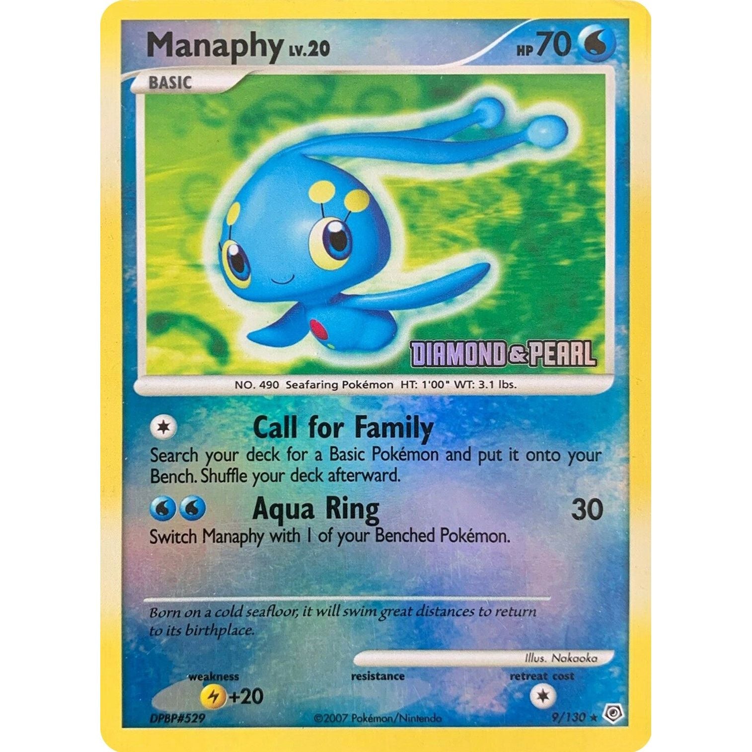 Image for Manaphy - 9/130 [Diamond & Pearl] (009/130) (BKP) - Pokemon