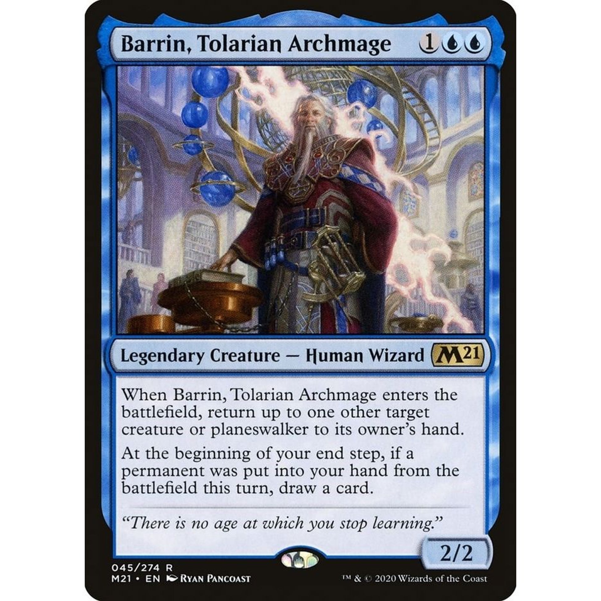Image for Barrin, Tolarian Archmage (45) (M21) - Magic: The Gathering