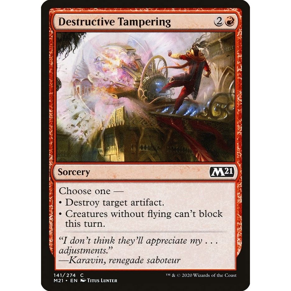 Image for Destructive Tampering (141) (M21) - Magic: The Gathering