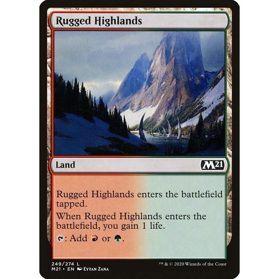 Image for Rugged Highlands (249) (M21) - Magic: The Gathering