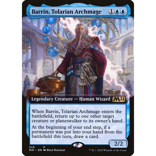 Image for Barrin, Tolarian Archmage (Extended Art) (348) (M21) - Magic: The Gathering
