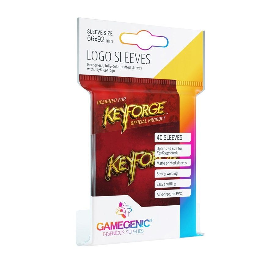 Image for GameGenic KeyForge Logo Sleeves - Red (40-Pack) - Card Sleeves