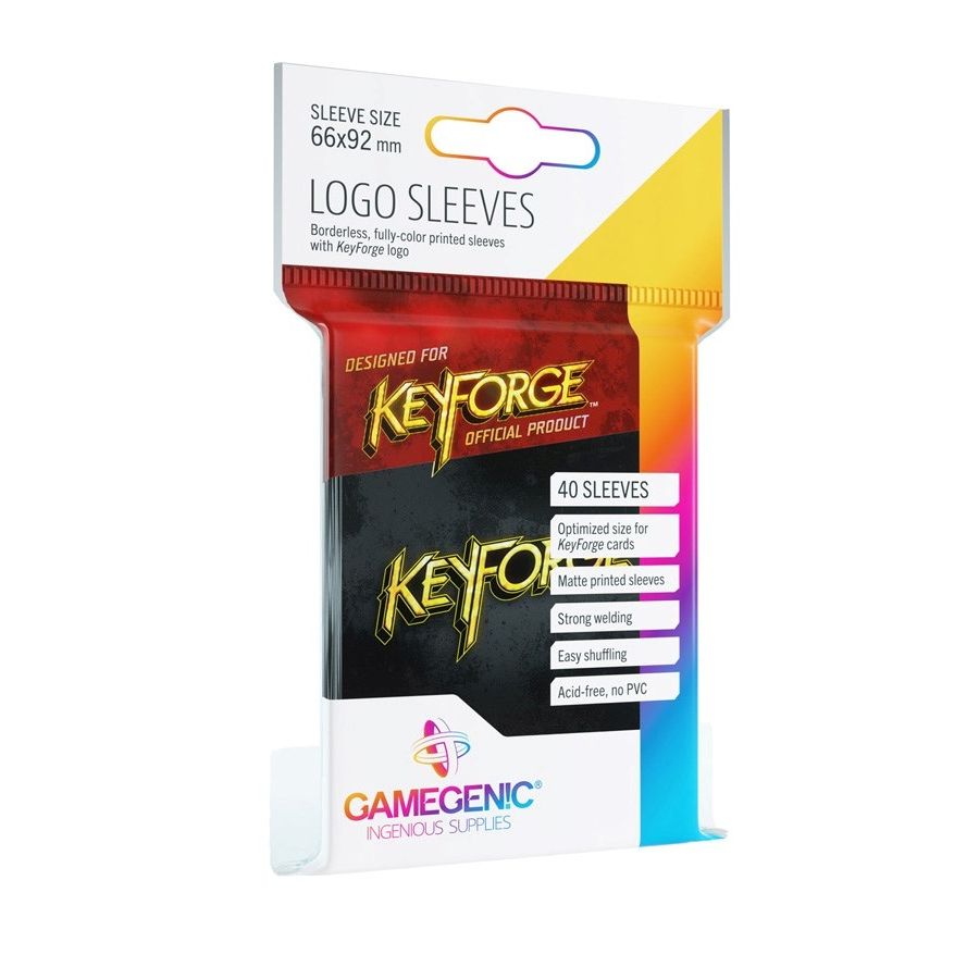 Image for GameGenic KeyForge Logo Sleeves - Black (40-Pack) - Card Sleeves