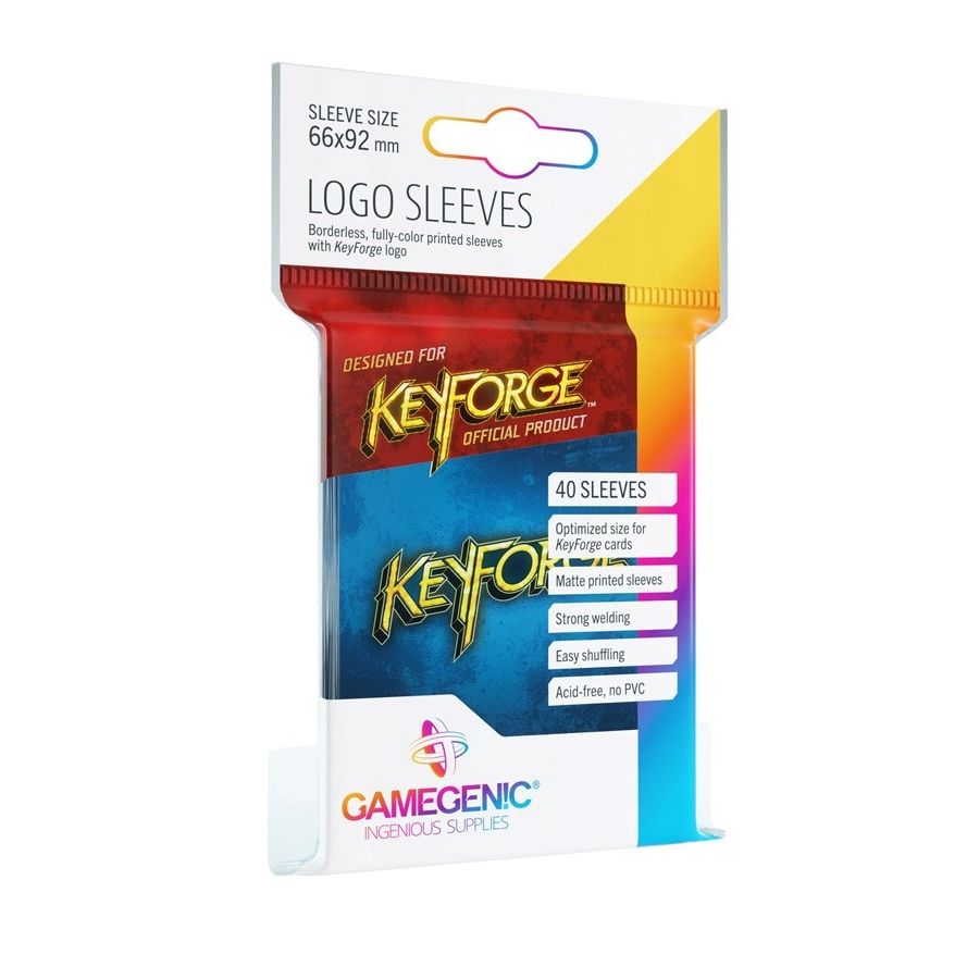 Image for GameGenic KeyForge Logo Sleeves - Blue (40-Pack) - Card Sleeves