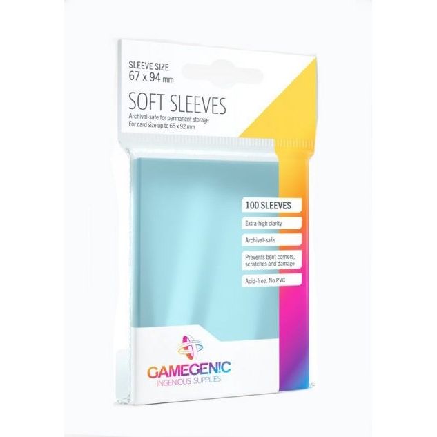 Image for GameGenic Soft Sleeves - Clear (100-Pack) - Card Sleeves