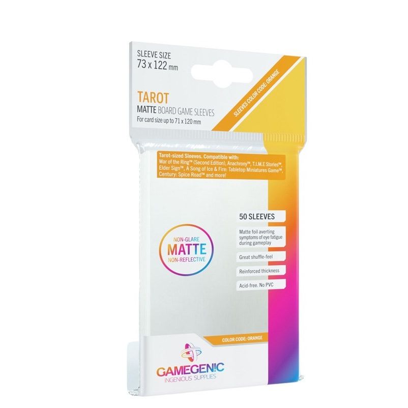 Image for GameGenic Matte Board Game Sleeves - Tarot (50-Pack) - Card Sleeves